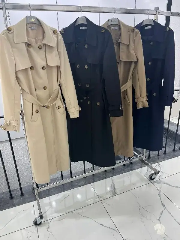 Trench coat 1001S, on the hanger