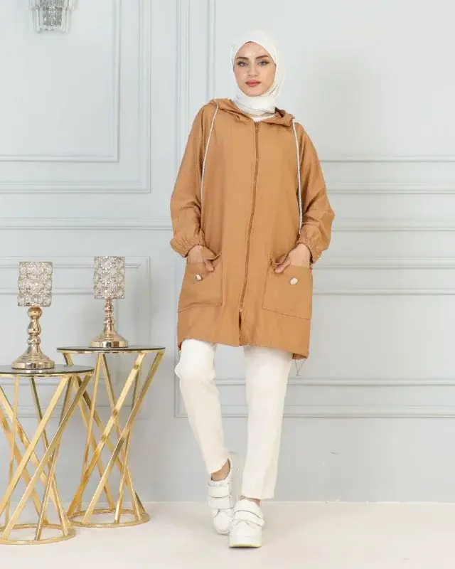 Hooded parka, worn by a model 10.6