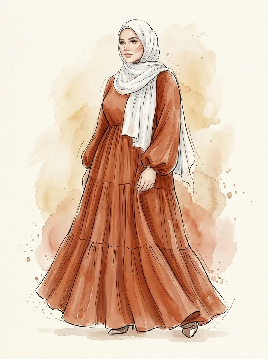 Kleider in großen Größen (Illustration)