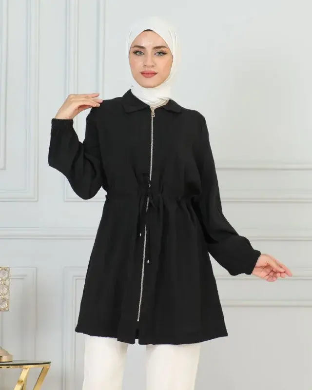 Zip jacket, worn by a model 9.5