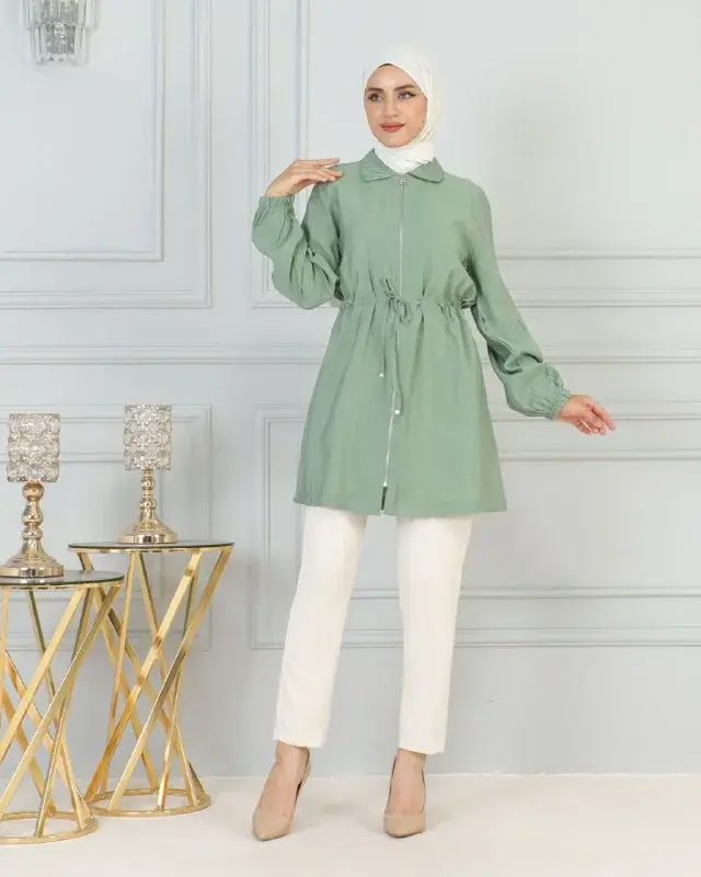 Zip jacket, worn by a model 9.7
